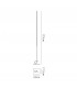 Floor Lamp 175cm, 20W LED, 3000K, 1600lm Dimmable, Polished Chrome - 2