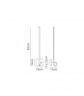 Wall Lamp 83cm, 12W LED, 3000K, 960lm, Antique Brass - 2