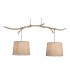 Ceiling Pendant 2 x E27 (Max 40W), Imitation Wood, Linen Shade - 4
