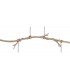 Ceiling Pendant 2 x E27 (Max 40W), Imitation Wood, Linen Shade - 6