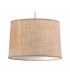 Ceiling Pendant 35cm Round, 1 x E27 (Max 40W), Imitation Wood, Linen Shade - 4