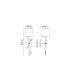 Wall Lamp, 1 x E27 (Max 40W), Imitation Wood, Linen Shade - 2