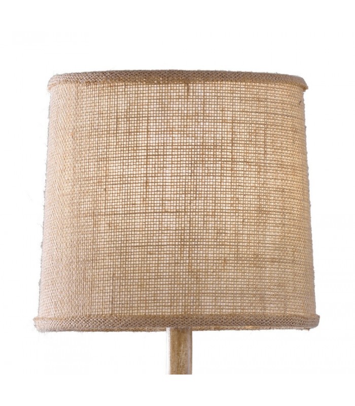 Wall Lamp, 1 x E27 (Max 40W), Imitation Wood, Linen Shade - 5