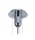 Ceiling Pendant 40cm Round, 1 x E27 (Max 40W), Chrome , Ash Grey Glass - 9