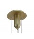 Ceiling Pendant 40cm Round, 1 x E27 (Max 40W), Matt Gold , Cognac Glass - 7