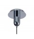 Ceiling Pendant 30cm Round, 1 x E27 (Max 40W), Chrome , Ash Grey Glass - 7