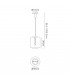 Ceiling Pendant 30cm Round, 1 x E27 (Max 40W), Matt Gold , Cognac Glass - 2