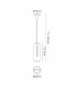 Ceiling Pendant 20cm Round, 1 x E27 (Max 40W), Copper , Rose Gold Glass - 2