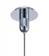 Ceiling Pendant 20cm Round, 1 x E27 (Max 40W), Chrome , Ash Grey Glass - 7
