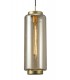 Ceiling Pendant 20cm Round, 1 x E27 (Max 40W), Matt Gold , Cognac Glass - 4