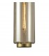 Ceiling Pendant 20cm Round, 1 x E27 (Max 40W), Matt Gold , Cognac Glass - 5