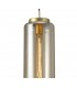 Ceiling Pendant 20cm Round, 1 x E27 (Max 40W), Matt Gold , Cognac Glass - 6