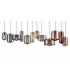Ceiling Pendant 20cm Round, 1 x E27 (Max 40W), Chrome , Ash Grey Glass - 3