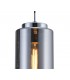 Ceiling Pendant 20cm Round, 1 x E27 (Max 40W), Chrome , Ash Grey Glass - 6