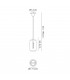 Ceiling Pendant 20cm Round, 1 x E27 (Max 40W), Matt Gold , Cognac Glass - 2