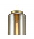 Ceiling Pendant 20cm Round, 1 x E27 (Max 40W), Matt Gold , Cognac Glass - 6