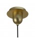 Ceiling Pendant 20cm Round, 1 x E27 (Max 40W), Matt Gold , Cognac Glass - 7