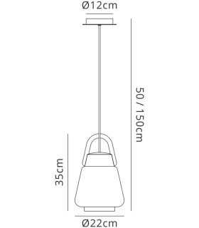 Ceiling Pendant, 1 x E27, IP65, Anthracite - 2