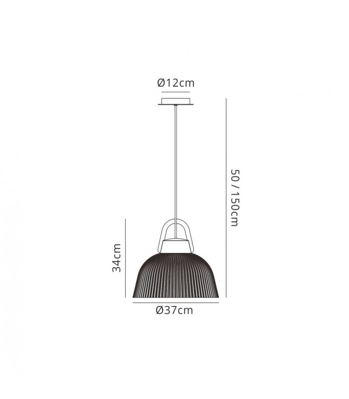 Ceiling Pendant, 1 x E27, IP65, Anthracite - 2