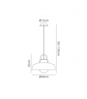 Ceiling Pendant, 1 x E27, IP65, Anthracite - 2