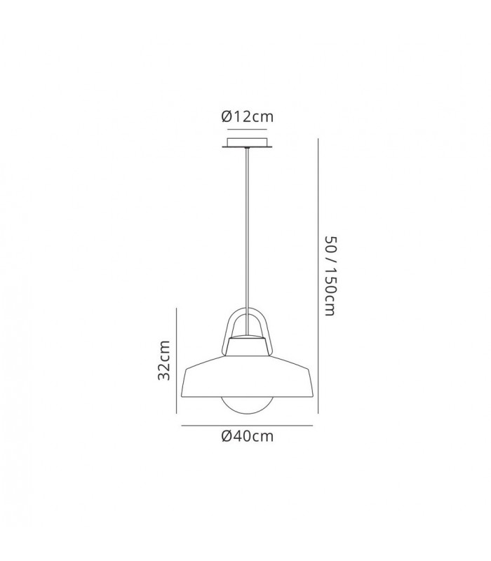 Ceiling Pendant, 1 x E27, IP65, Anthracite - 2