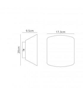Flush Wall Light Curved, 1 x GX53 (Max 20W) White - 2