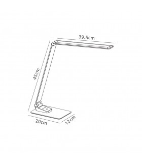 Table Lamp, 9W LED, 3000K, 4000K, 5000K, 490lm, Dark Grey, Touch Dimmer - 2