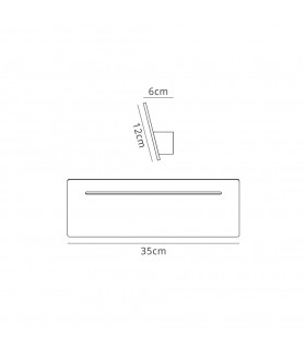 Wall Lamp Rectangular, 16W LED, 3000K, 1410lm, White - 2