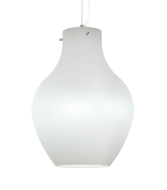 Dome Ceiling Pendant 28cm Round, 1 x E27 (Max 60W), White - 4