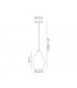 Dome Ceiling Pendant 18cm Round, 1 x E27 (Max 60W), White - 2