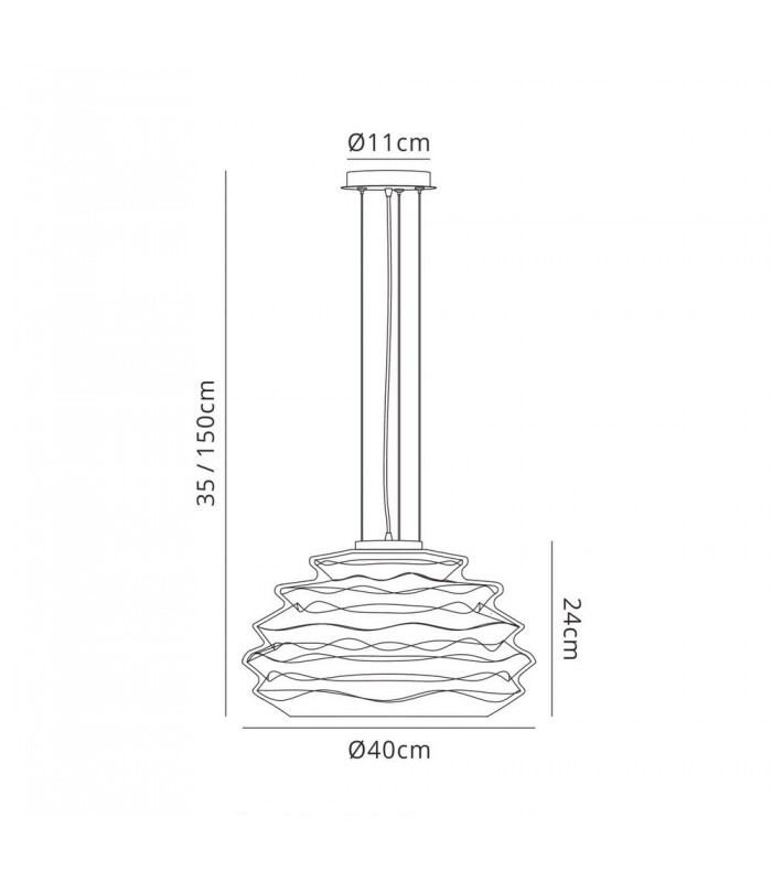 Dome Ceiling Pendant 40cm Round, 1 x E27 (Max 60W), Opal White - 2