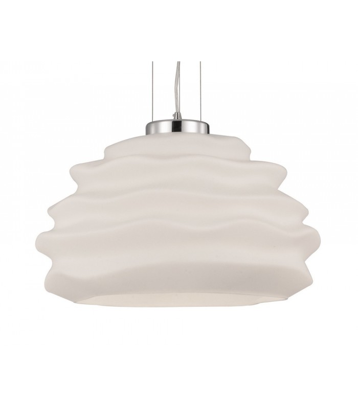 Dome Ceiling Pendant 40cm Round, 1 x E27 (Max 60W), Opal White - 4