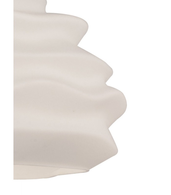 Dome Ceiling Pendant 40cm Round, 1 x E27 (Max 60W), Opal White - 6