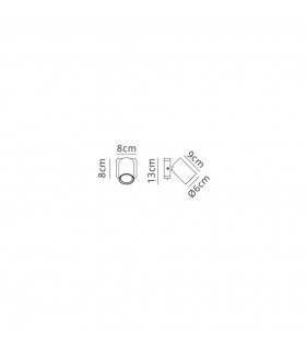1 Light Switched Wall Light GU10, Matt White - 2