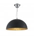 1 Light Dome Ceiling Pendant Black, Gold, E27 - 1