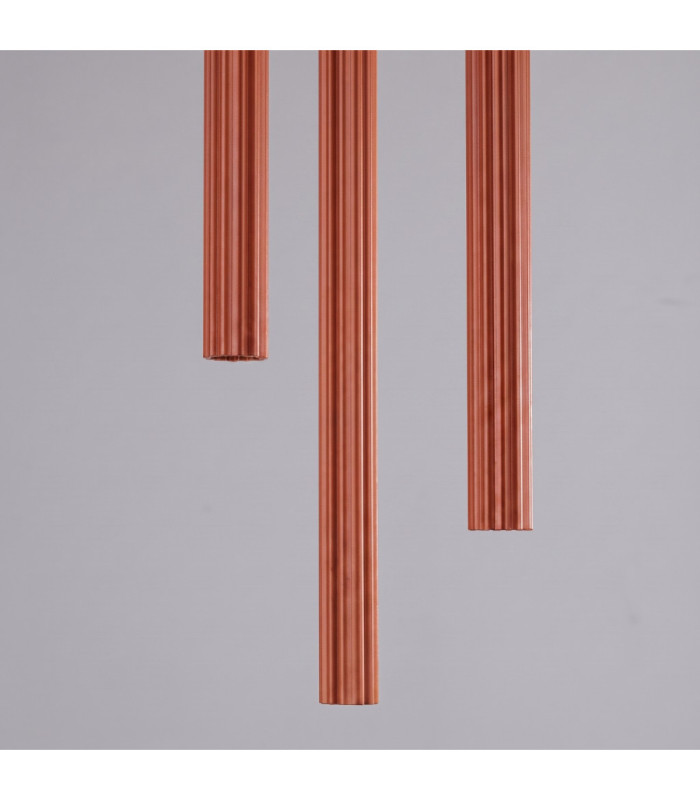 Arche Cluster Pendant Ceiling Light Red Ochre 3x G9-8