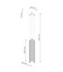 Arche Cluster Pendant Ceiling Light Red Ochre 3x G9-11