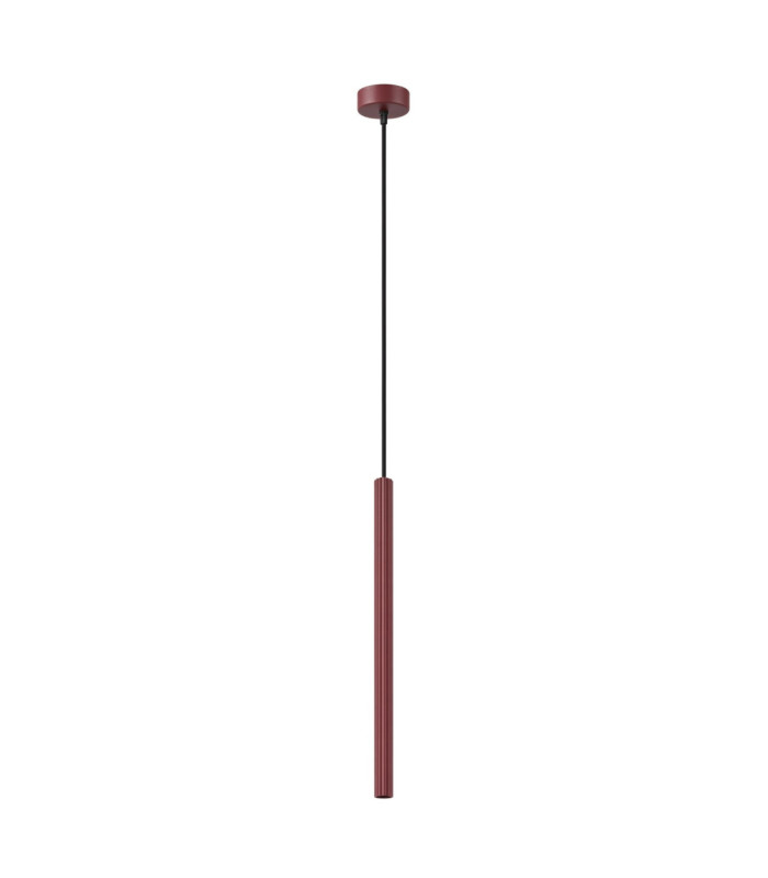 Arche Slim Pendant Ceiling Light Burgundy 1x G9-1