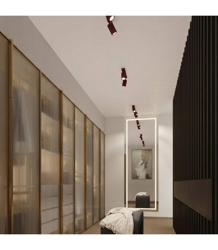 Karbon Wall Single Spotlight Burgundy 1x GU10-11