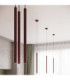 Arche Slim Pendant Ceiling Light Burgundy 1x G9-13