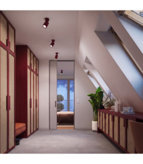 Karbon Ceiling Single Spotlight Burgundy 1x GU10-2
