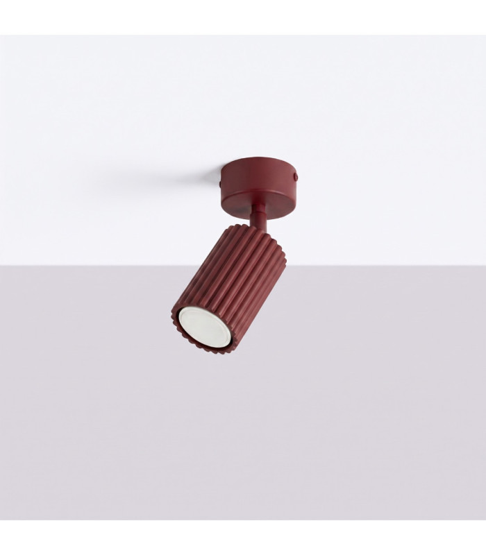 Karbon Ceiling Single Spotlight Burgundy 1x GU10-3