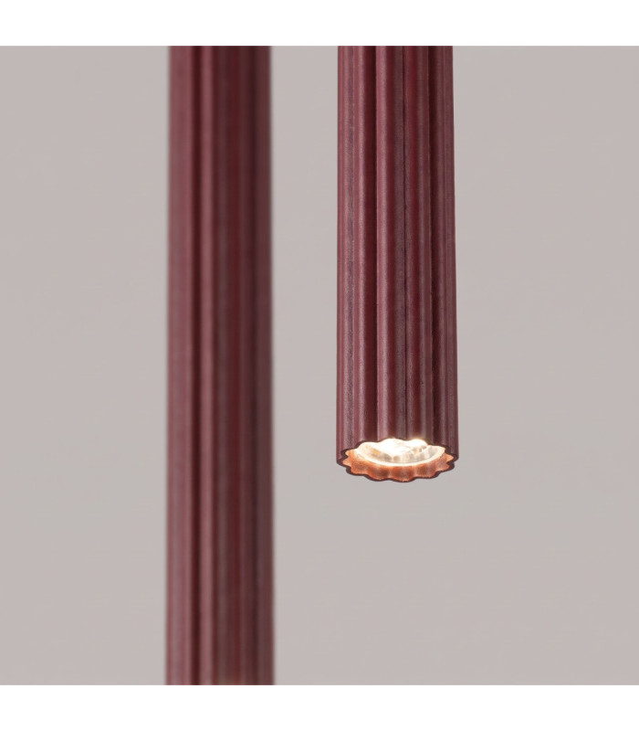 Arche Slim Pendant Ceiling Light Burgundy 2x G9-5