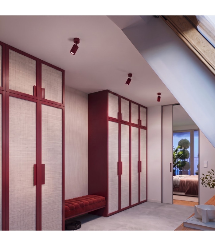 Karbon Ceiling Single Spotlight Burgundy 1x GU10-11