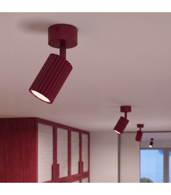 Karbon Ceiling Single Spotlight Burgundy 1x GU10-12
