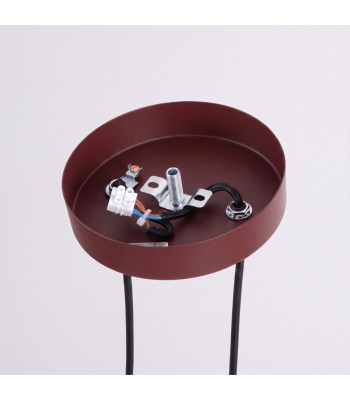 Arche Slim Pendant Ceiling Light Burgundy 2x G9-10