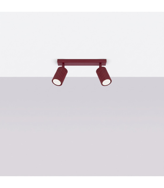 Karbon Twin Ceiling Spotlight Burgundy 1x GU10-3