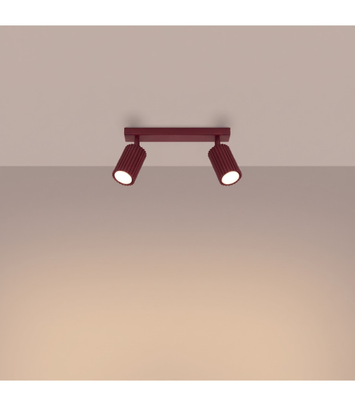Karbon Twin Ceiling Spotlight Burgundy 1x GU10-4