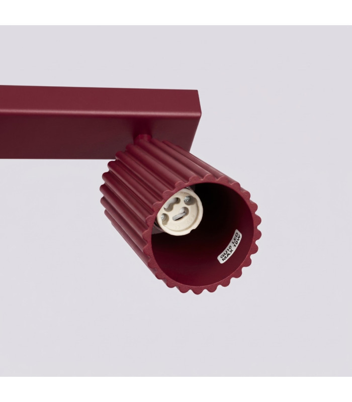 Karbon Twin Ceiling Spotlight Burgundy 1x GU10-6