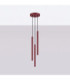 Arche Cluster Pendant Ceiling Light Burgundy 3x G9-3